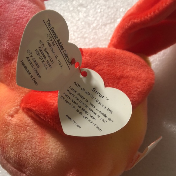 Ty Beanie Babies Strut The Rooster - Picture 11 of 14